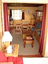 Bedroom view towards dining room.