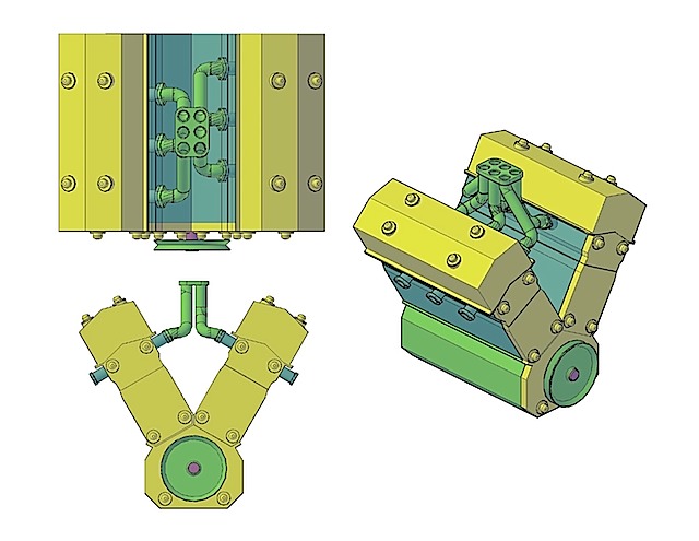 Engine Cad II-3 view