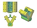 Engine Cad II-3 view-Autocad