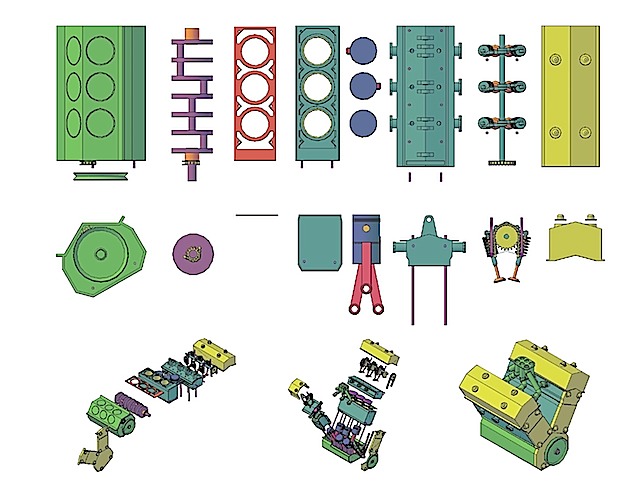 Engine Cad II-Expanded Views