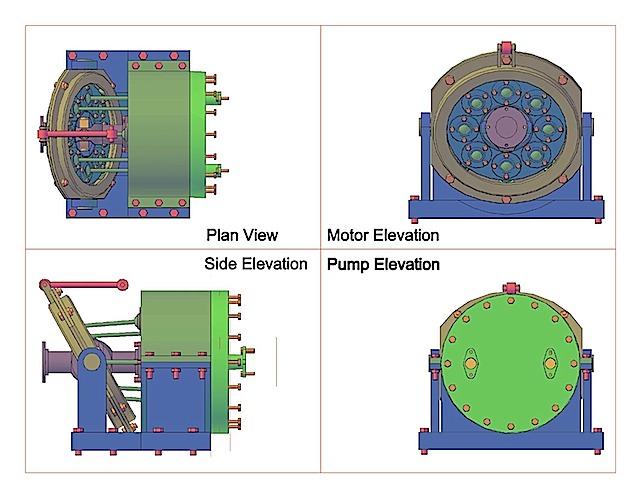 Hydraulic pump-4 views