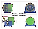 Hydraulic Pump-4 views-Autocad