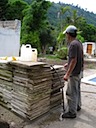 Cleaning and organizing the pool slates