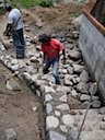 Lower stone wall began