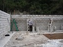 Prepping the elevated scaffolding