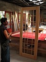 Interior doors with master carpenter, Juan.