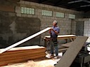 Lining lumber for shelves