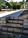 The initial pour on the Community building slab