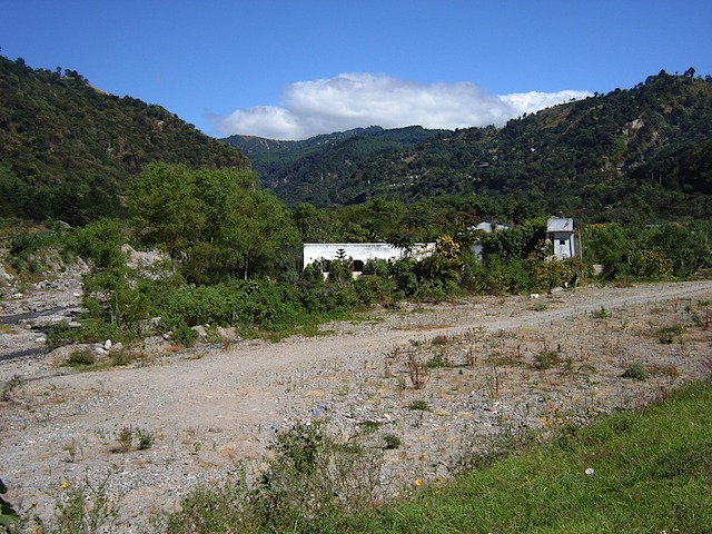 view from bridge to house